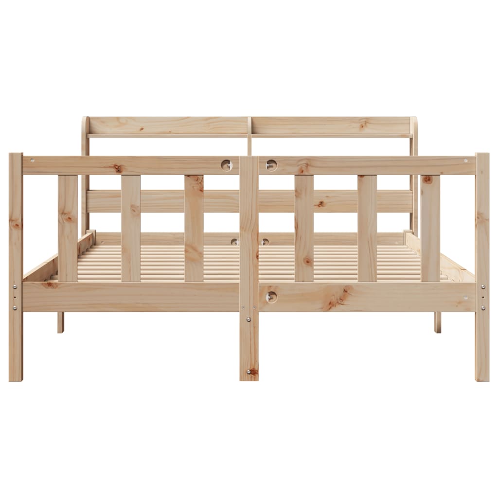 Bed Frame without Mattress 160x200 cm Solid Wood Pine